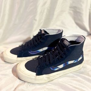 Blue tie dye vans